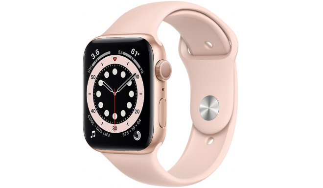 Apple Watch 6 GPS 44mm Sport Band, gold/pink sand