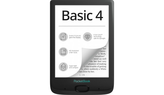PocketBook e-reader Basic 4, black