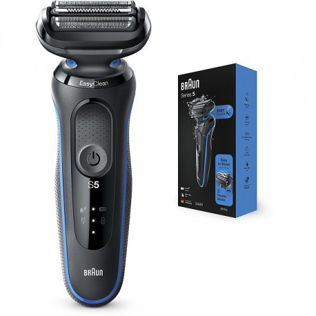 Akcija! BRAUN Series 5 el.skuveklis 50-B1000s, melns/zils