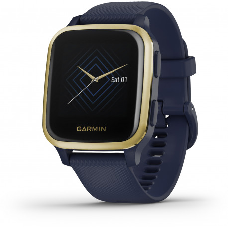 Garmin Venu Sq Music, navy/light gold