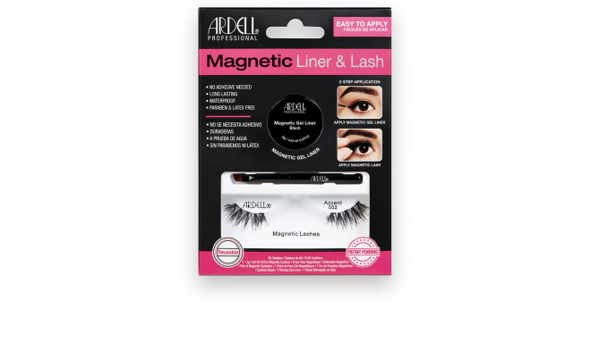 ARDELL MAGNETIC LINER & LASH ACCENT pestañas #002 + gel liner 3 u