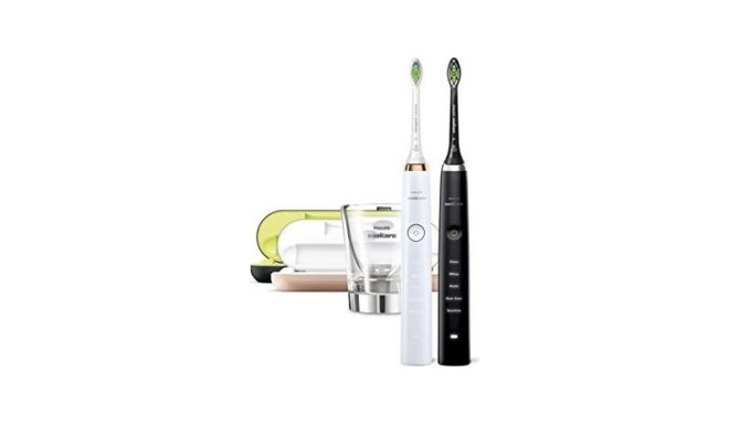 Philips Sonicare DiamondClean HX9392 / 39, electric toothbrush (white / black, incl. 2 handpieces)