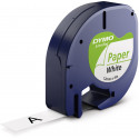 Dymo label tape LetraTag Paper 12mm 4m, black/white