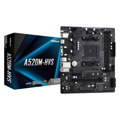 ASRock emaplaat A520M-HVS AM4 2DDR4 HDMI/VGA M.2 mATX