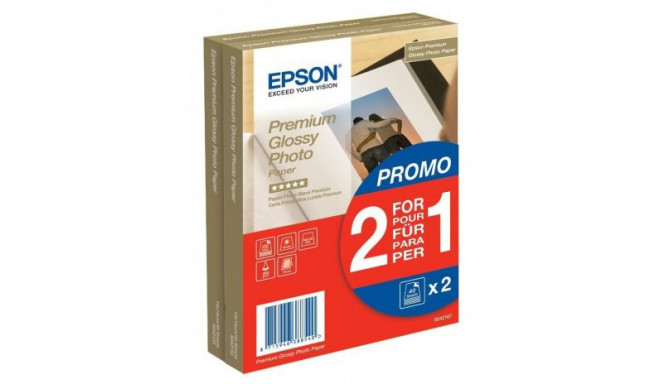 Epson фотобумага 10x15 Premium Glossy 255g 2x40 листов