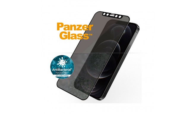 PanzerGlass kaitseklaas privaatsusfiltriga Apple iPhone 12/12 Pro ümbrisesõbralik, must