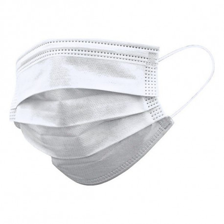 3-Kihiline ühekordselt Kasutatav Mask 146634 (Valge)