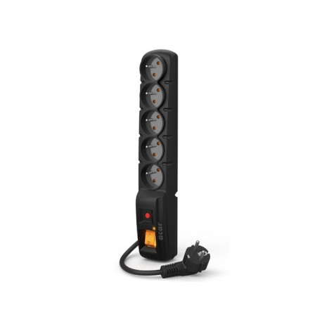 SURGE PROTECTOR ACAR F5 5M 5X FRENCH OUTLETS BLACK