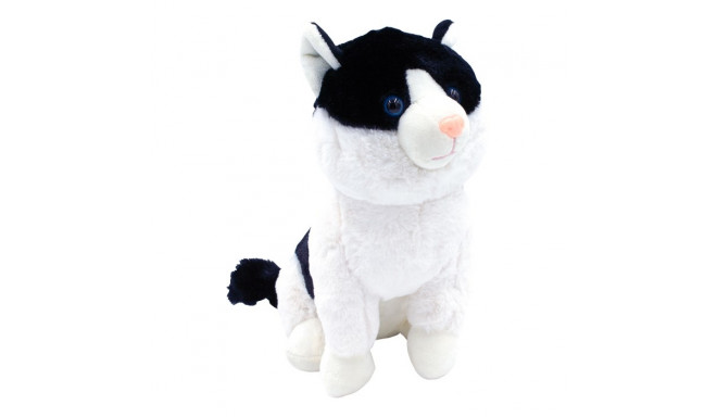 Axiom soft toy Mruczus Cat 27cm, black/white