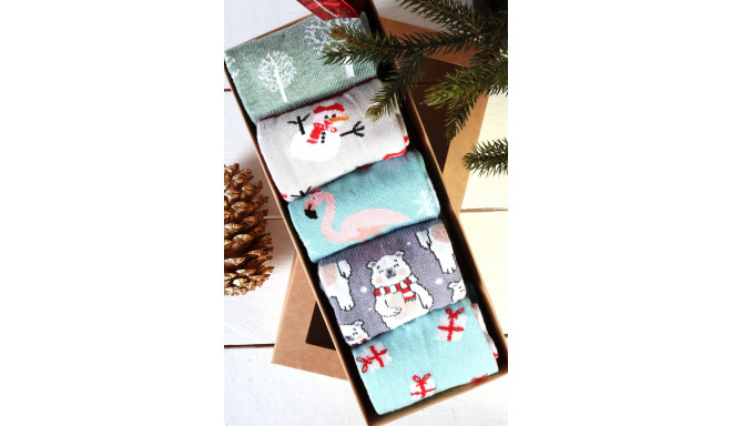 SOKISAHTEL JOY Christmas gift box with 5 pairs of socks 36-40, 40-45