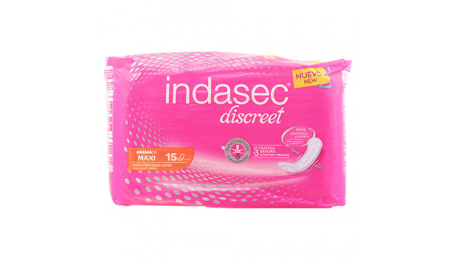 INDASEC DISCREET compresa incontinencia maxi 15 u