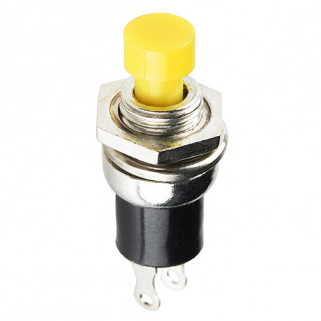 Momentary Button - Panel Mount (Yellow) - Switches - Photopoint.lv