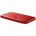 WD My Passport External SSD 1TB USB 3.2, Red, 1050MB/s Read, 1000MB/s Write, PC & Mac Compatiable