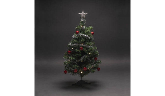 Jõulukuusk/kunstkuusk ehete ja 10ww LED tulega, K-58cm, L-33cm