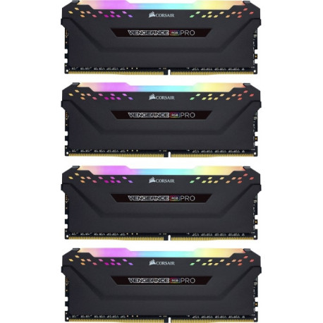 Corsair DDR4 - 64 GB -3600 - CL - 18 - Quad-Kit, RAM (black, CMW64GX4M4D3600C18, Vengeance RGB PRO)