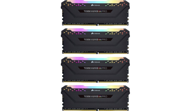 Corsair DDR4 - 64 GB -3600 - CL - 18 - Quad-Kit, RAM (black, CMW64GX4M4D3600C18, Vengeance RGB PRO)