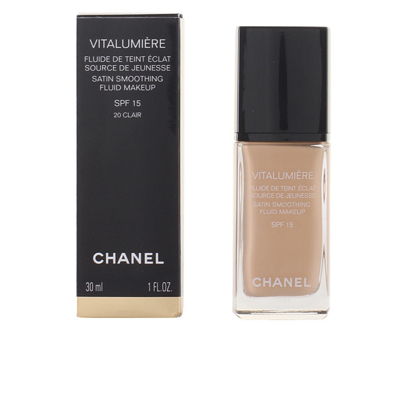 Chanel Vitalumiere Satin Smoothing Fluid Makeup SPF 15 - 30 ml, No.25  Petale : : Beauty