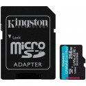 Kingston mälukaart microSDXC 256GB Canvas Go Plus 170R A2 U3 V30 + adapter