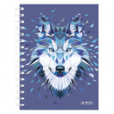 Cпиральный блокнот Herlitz Wild Animals / Волк – A5/100, клетчатый