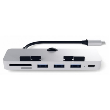Satechi USB-C hub Clamp Pro, hõbedane