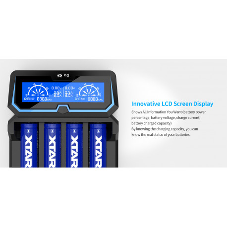 XTAR-X4 Fast-charging LCD Li-ion/ Ni-MH Battery Charger
