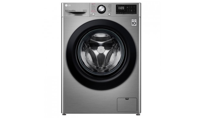 LG front-loading washing machine F2WN2S6S6TE 6,5kg 45,5cm 1200rpm, grey