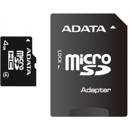 Adata memory card microSDHC 32GB Class 4 + adapter