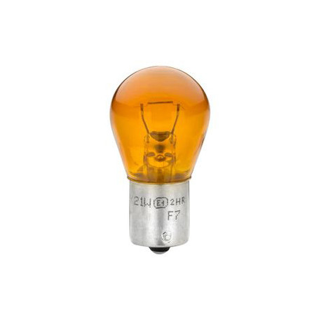 Hella лампочка 12V 21W BAU15S, желтая