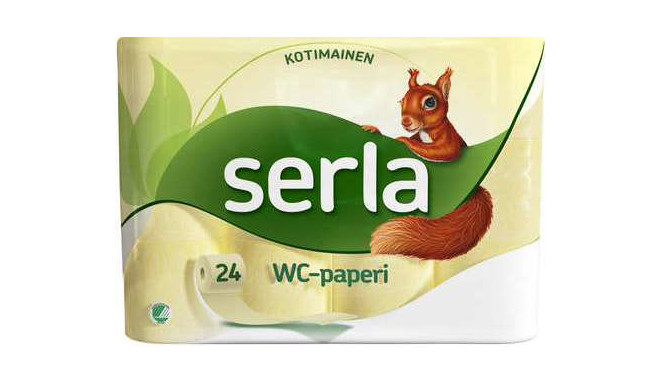 Tualettpaber Serla Orava 3 kihiline kollane,  24 rulli/pk