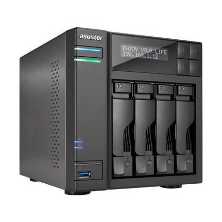Asustor AS6404T J3455 Ethernet LAN Mini Tower Black NAS