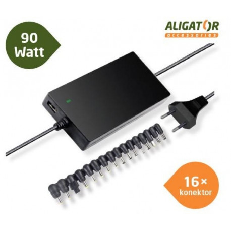 Aligator Univerzálnà adaptér k notebooku 90W+16 konektorů