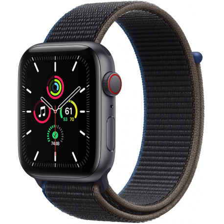 Apple Watch SE GPS + Cellular 44mm Sport Loop, space gray/charcoal (MYF12EL/A)