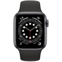 Apple Watch 6 GPS + Cellular 40mm Sport Band, space grey/black (M06P3EL/A)