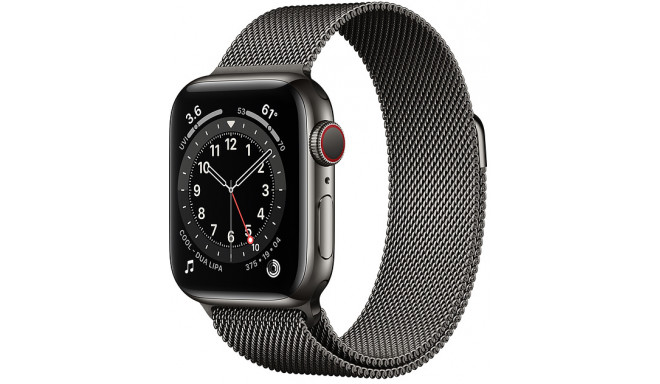 Apple Watch 6 GPS + Cellular 40mm Stainless Steel Milanese Loop, graphite (M06Y3EL/A)