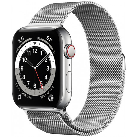 Apple Watch 6 GPS + Cellular 44mm Stainless Steel Milanese Loop, silver (M09E3EL/A)