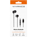 Vivanco kõrvaklapid + mikrofon Stereo Earbuds USB-C, must (61752)