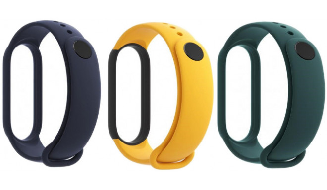 Xiaomi Mi Band 5/6 wristband, blue/yellow/green 3pcs