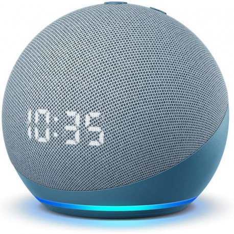 Amazon Echo Dot 4 Clock, twilight blue