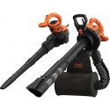 BLACK + DECKER 3-in-1 electric leaf blower BEBLV290-QS, leaf vacuum / leaf blower (black / orange, 2