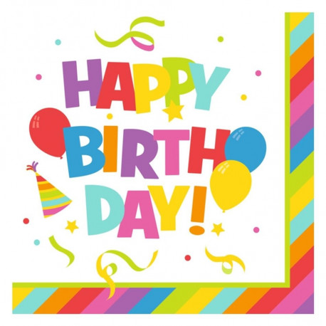 Salvrätik 33x33/20 Happy Birthd. Mix It
