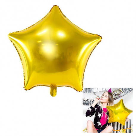 PartyDeco fooliumist õhupall, 48 cm, kuldne / Täht