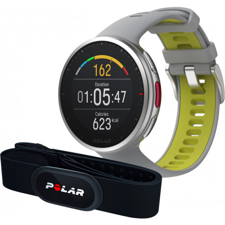 Polar Vantage V2 M/L + H10 pulsivöö, hall/laimiroheline