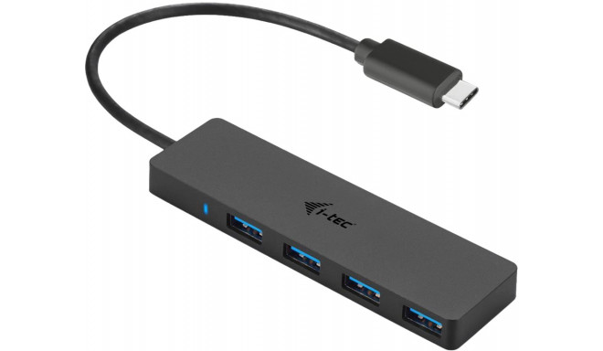 ec USB хаб 4-port Slim Passive USB-C, черный 