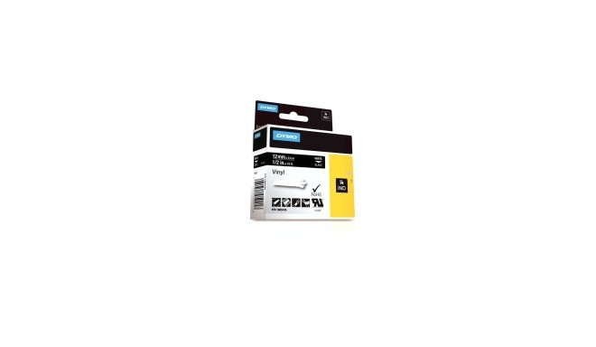 DYMO Rhino vinüüllint 12 mm x 5,5 m / valge mustal (1805435)