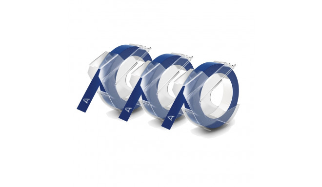 DYMO 3D teibid mehaanilistele Etiketiprinteritele 9mm x 3m (3 tk.) / sinine (S0847740)