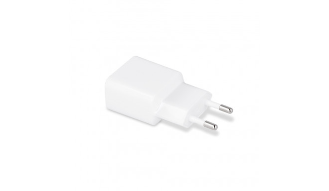 Maxlife MXTC-01 charger 1x USB 2.1A white + microUSB cable