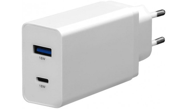 Platinet laadija USB/USB-C 18W (PLCUPD18W)