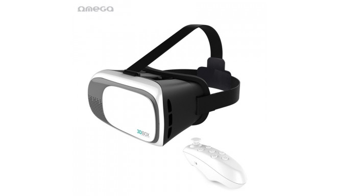 Omega OGVR3DRC Universal 4.5-6'' Smartphone Virtual Reality VR Glasses with remote control White