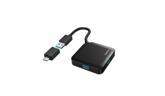 USB jagaja Hama 4 pesa USB 3.2 Gen 1 + USB-C Adapter