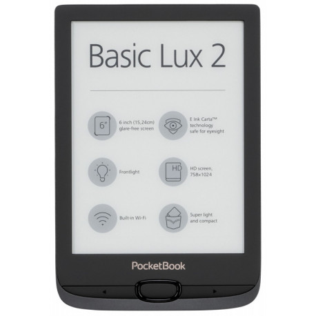 PocketBook Basic Lux 2 6" 8GB, черный